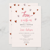 Invitation L'amour est dans la Fête des mariées d'Air Valenti (Devant / Derrière)