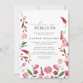Invitation L'Amour Est Dans La Fête des mariées De Fleurs Ros (Devant)