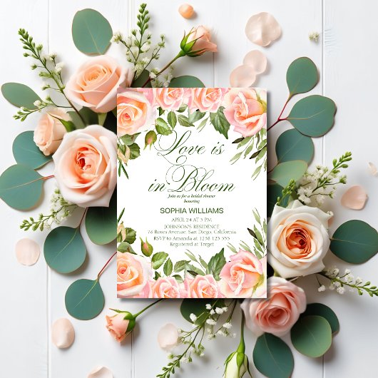 Invitation L'amour est dans la Fête des mariées de jardin fle