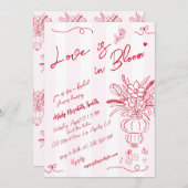 Invitation L'amour est dans la Fête des mariées de la main jo (Devant / Derrière)