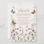 Invitation L'Amour Est Dans La Fête des mariées Des Papillons (Devant)