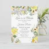 Invitation L'amour est dans la Fête des mariées en fleur (Debout devant)