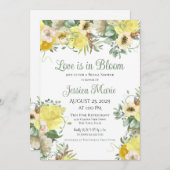 Invitation L'amour est dans la Fête des mariées en fleur (Devant / Derrière)