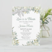 Invitation L'amour est dans la Fête des mariées en fleur (Debout devant)