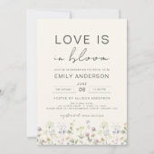 Invitation L'amour est dans la Fête des mariées Fleur sauvage (Devant)