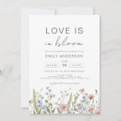 Invitation L'amour est dans la Fête des mariées Fleur sauvage (Devant)