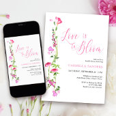 Invitation L'amour est dans la Fête des mariées Fleur sauvage