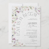 Invitation L'Amour Est Dans La Fête des mariées Fleur sauvage (Devant)
