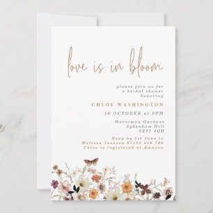 Invitation L'amour est dans la Fête des mariées Fleur sauvage