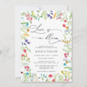 Invitation L'amour est dans la Fête des mariées Fleur sauvage (Devant)
