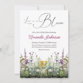 Invitation L'amour est dans la Fête des mariées fleurie Fleur (Devant)