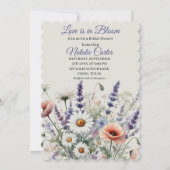 Invitation L'amour est dans la Fête des mariées florale de pr (Devant)