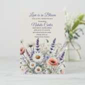 Invitation L'amour est dans la Fête des mariées florale de pr (Debout devant)