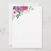 Invitation L'amour est dans la Fête des mariées florale rose  (Dos)