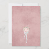 Invitation L'amour est dans la Fête des mariées Florale rose  (Dos)