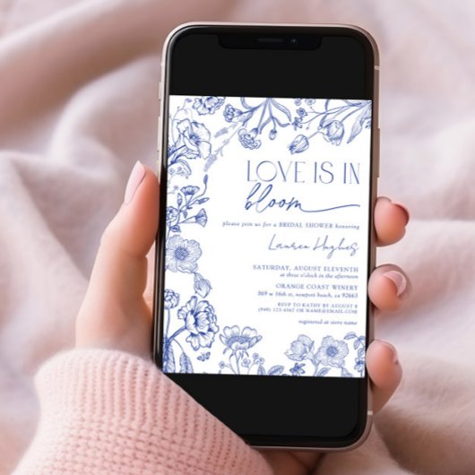 Invitation L'amour est dans la Fête des mariées Florale Vinta