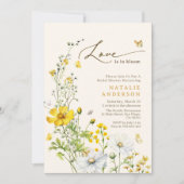 Invitation L'amour est dans la Fête des mariées papillon Fleu (Devant)