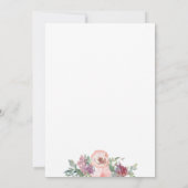 Invitation L'amour est dans la Fête des mariées Rose en fleur (Dos)