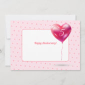 Invitation "L'amour est dans l'air !" Anniversaire du couple  (Dos)