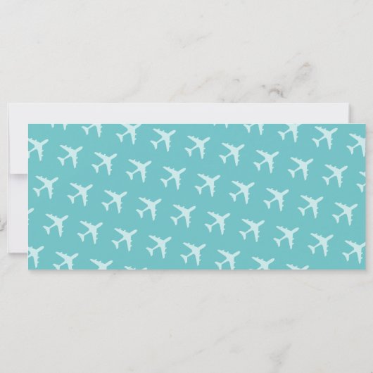 Invitation L'amour est dans l'air Boarding Pass Mariage (Dos)