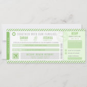 Invitation L'amour est dans l'air Boarding Pass Mariage (Devant)