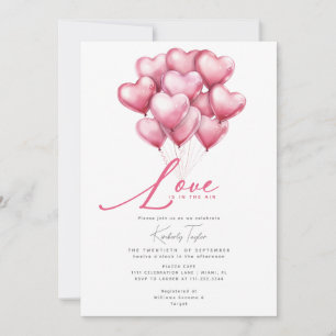 Invitation L'amour est dans l'air Fête de fiançailles