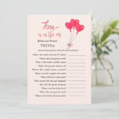 Invitation L'amour est dans l'Air Heart TRIVIA Jeux de douche (Debout devant)