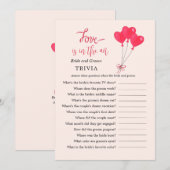 Invitation L'amour est dans l'Air Heart TRIVIA Jeux de douche (Devant / Derrière)