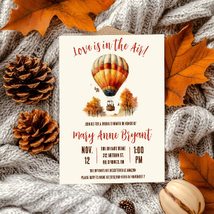 Invitation L'amour est dans l'air, Hot Air Balloon Fête des m