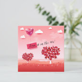 Invitation "L'amour est dans l'air!" magnifique arbre d'amour (Debout devant)