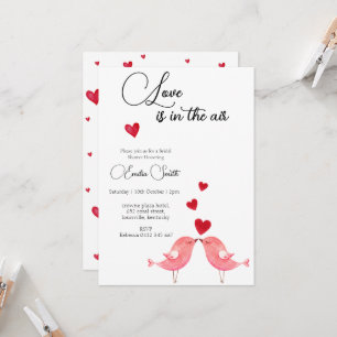 Invitation L'amour est dans l'air Oiseau nuptiale douche