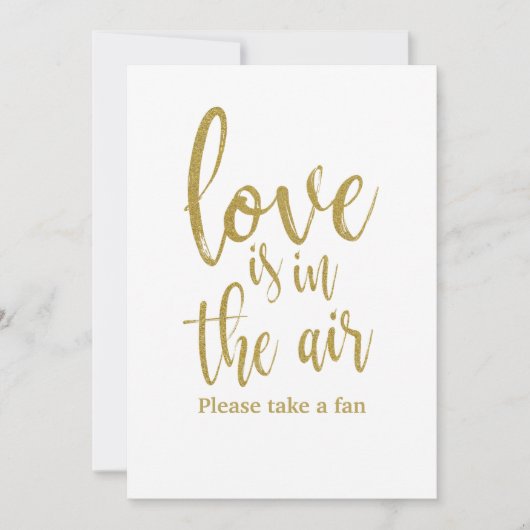 Invitation L'amour est dans l'air signe de ventilateur de mar (Devant)