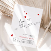 Invitation L'amour est dans l'air Simple Fête des mariées mod
