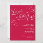 Invitation "L'amour est dans l'air" Soirée de la Saint Valent (Devant)