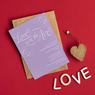 Invitation "L'amour est dans l'air" Soirée de la Saint Valent