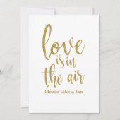 Invitation L'amour est dans l'air un panneau de ventilateur m (Devant)