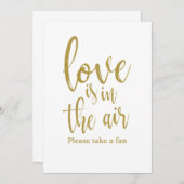 Invitation L'amour est dans l'air un panneau de ventilateur m (Devant / Derrière)