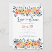 Invitation L'amour est dans l'aquarelle fleurie douche nuptia (Devant)