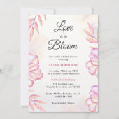 Invitation L'amour est dans l'aquarelle fleurie douche nuptia (Devant)