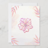 Invitation L'amour est dans l'aquarelle fleurie douche nuptia (Dos)