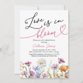 Invitation L'Amour Est Dans Le Fleur sauvage Fête des mariées (Devant)