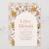 Invitation L'amour est dans le spectacle de mariée Bloom Retr (Devant / Derrière)