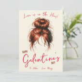 Invitation L'amour est dans les cheveux, Élastique à cheveux, (Debout devant)