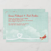 Invitation L'Amour Est Dans L'Invitation Aérienne (Devant / Derrière)