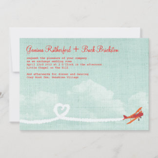 Invitation L'Amour Est Dans L'Invitation Aérienne