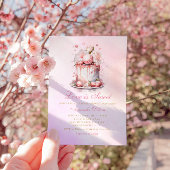 Invitation L'amour est douce aquarelle Fête des mariées de gâ