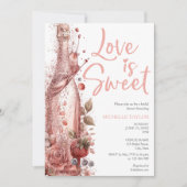 Invitation L'amour est doux Champagne d'été fraises (Devant)