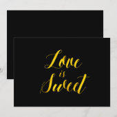 Invitation "L'amour est doux" Faux Panneau de Mariage Chic en (Devant / Derrière)