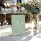 Invitation L'amour est doux Sage & Eucalyptus Panneau Tableto