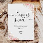 Invitation L'amour est doux Signet imprimable, Mariage Rose